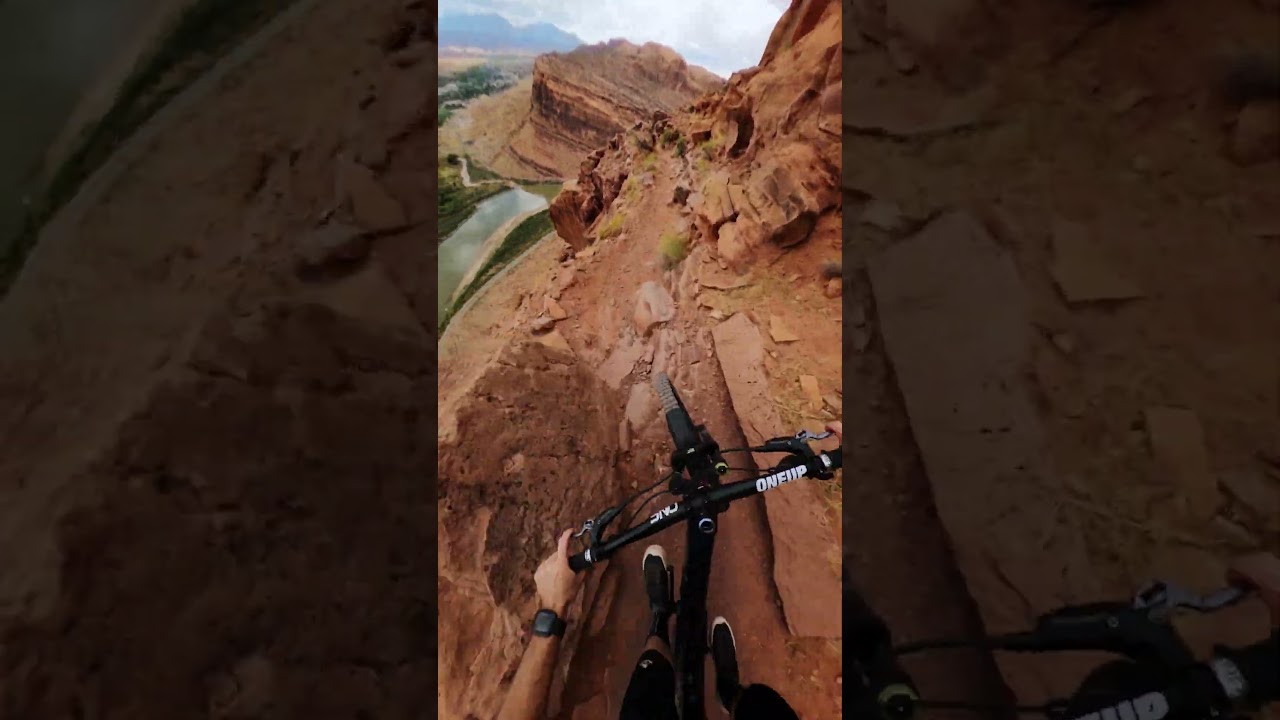 GoPro | Biking on a Cliff Edge in Moab 🎬 Remy Metailler #Shorts #MTB