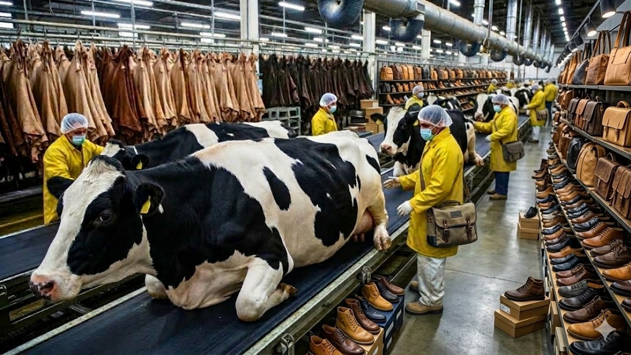 Inside the Cow-Leather Factory: From Farm to Premium Bags& Shoes  | Full Process
