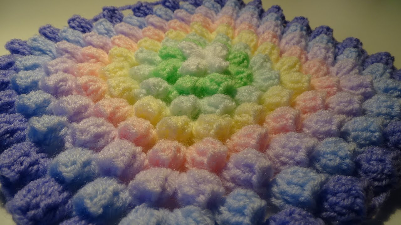 Crochet Popcorn Granny Square