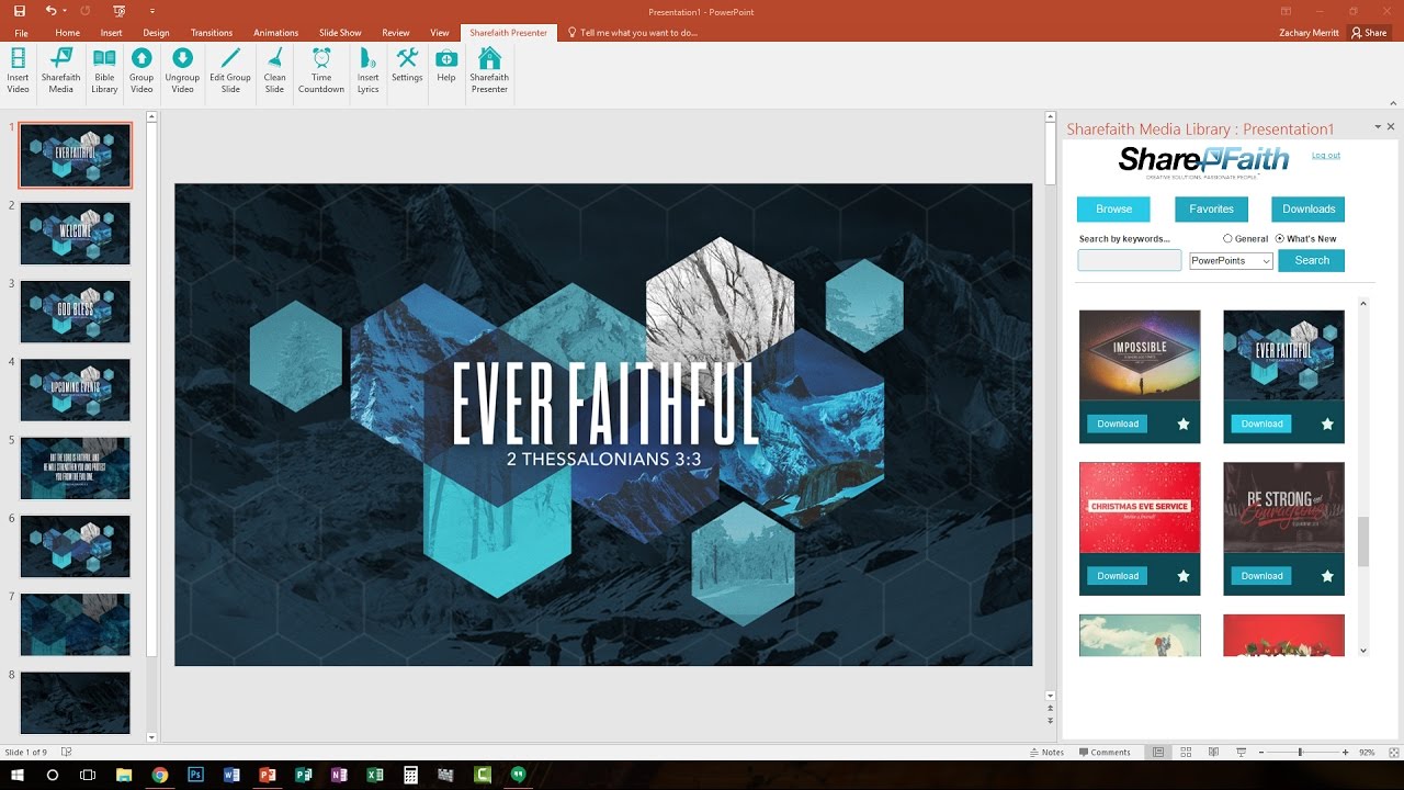 How To Display And Present Worship Songs: FREE Worship Software For PowerPoint | Sharefaith.com
