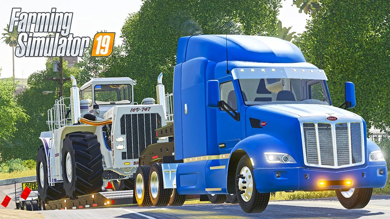 BIG BUD HEAVY HAUL IN PETERBILT 579 STUCK ON HIGHWAY | FS19