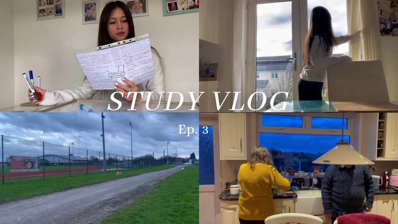 Weekend VLOG ทบทวนทั้งวันก่อนสอบ ￼✏️📚🌷 เรียนที่อังกฤษ  🇬🇧 Ep. 3 Study Vlog