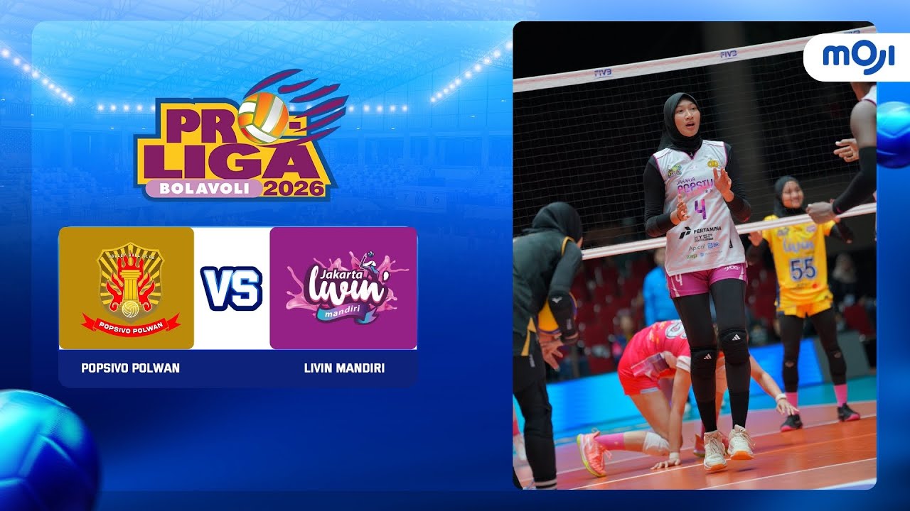 Popsivo Polwan 3-0 Livin Mandiri | Highlight Proliga Putri 2026 | Moji