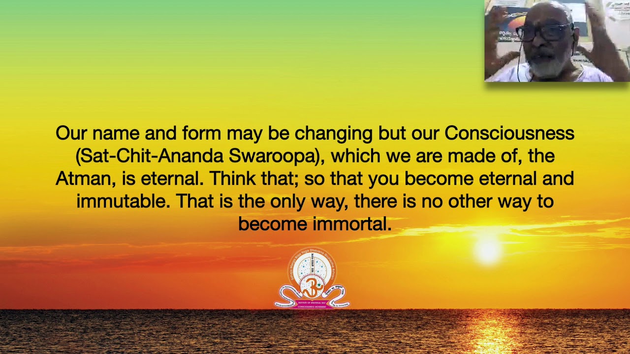 Discover Your Immortal Self - Swamiji Chillapa's Speech on November 1st, 2020