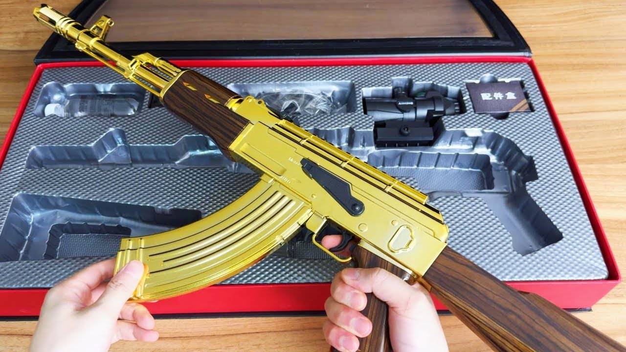 Unboxing the GOLDEN AK47 Gel Blaster! 🔫 Shiny Toy Gun for $30