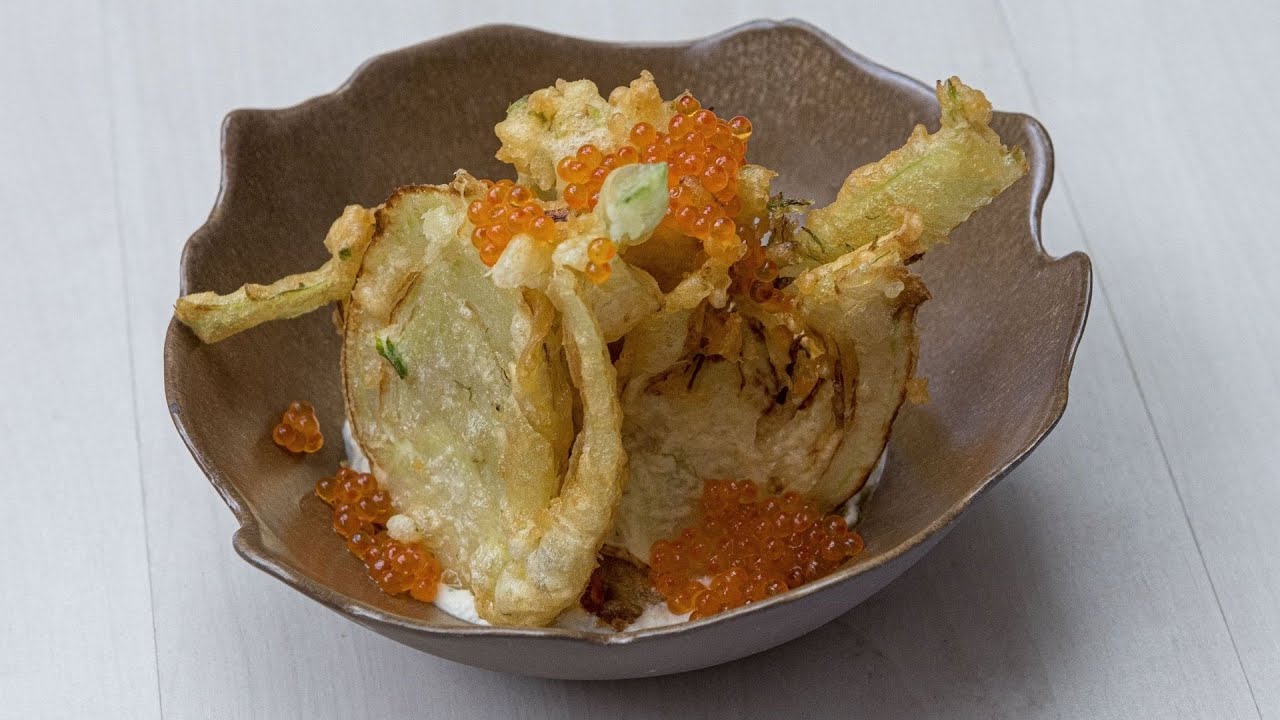 RECETTE #2 - Fenouil frit, cervelle de canut et œufs de poisson - Fabrice Mignot