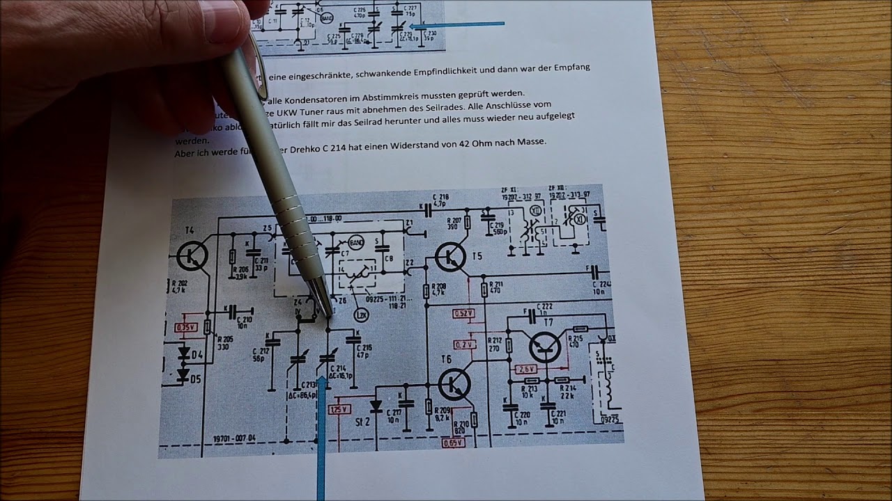 Grundig Satellit 2000 Reparatur Hinweise und seltener Fehler am Drehkondensator