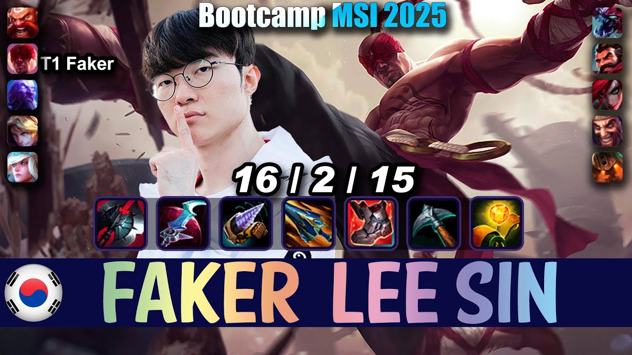 T1 Faker LEE SIN vs GRAVES Jungle - Patch 25.13 NA Ranked | Bootcamp MSI 2025 | lolrec