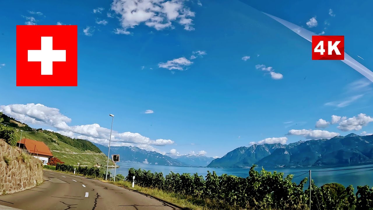 The Lavaux Vineyard Terraces, Lake Geneva Switzerland  🚘🧌🦌🌅🏔️🧌🚘