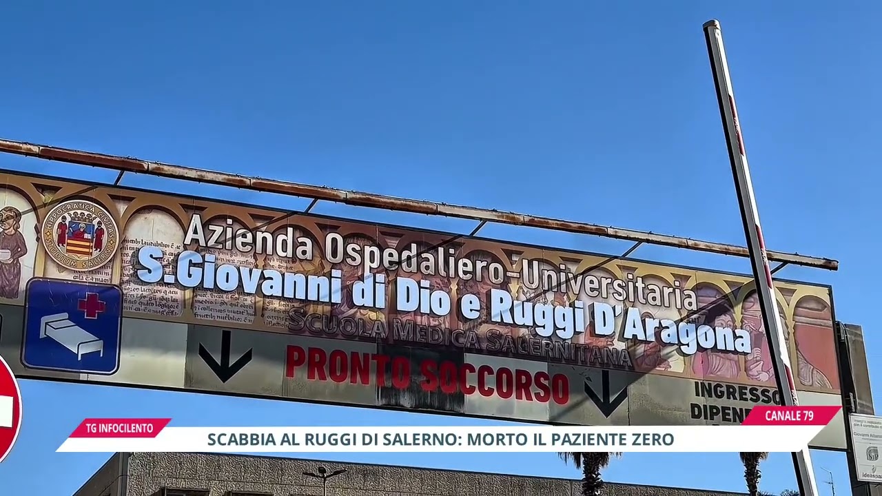 Focolaio di scabbia al Ruggi di Salerno: morto il paziente zero, contagiati cinque operatori