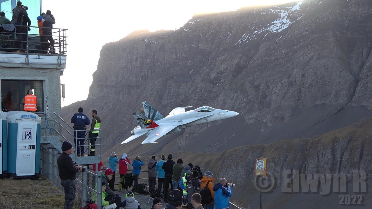 AXALP 22  F-18 Swiss Display Team  Stunning Alps!