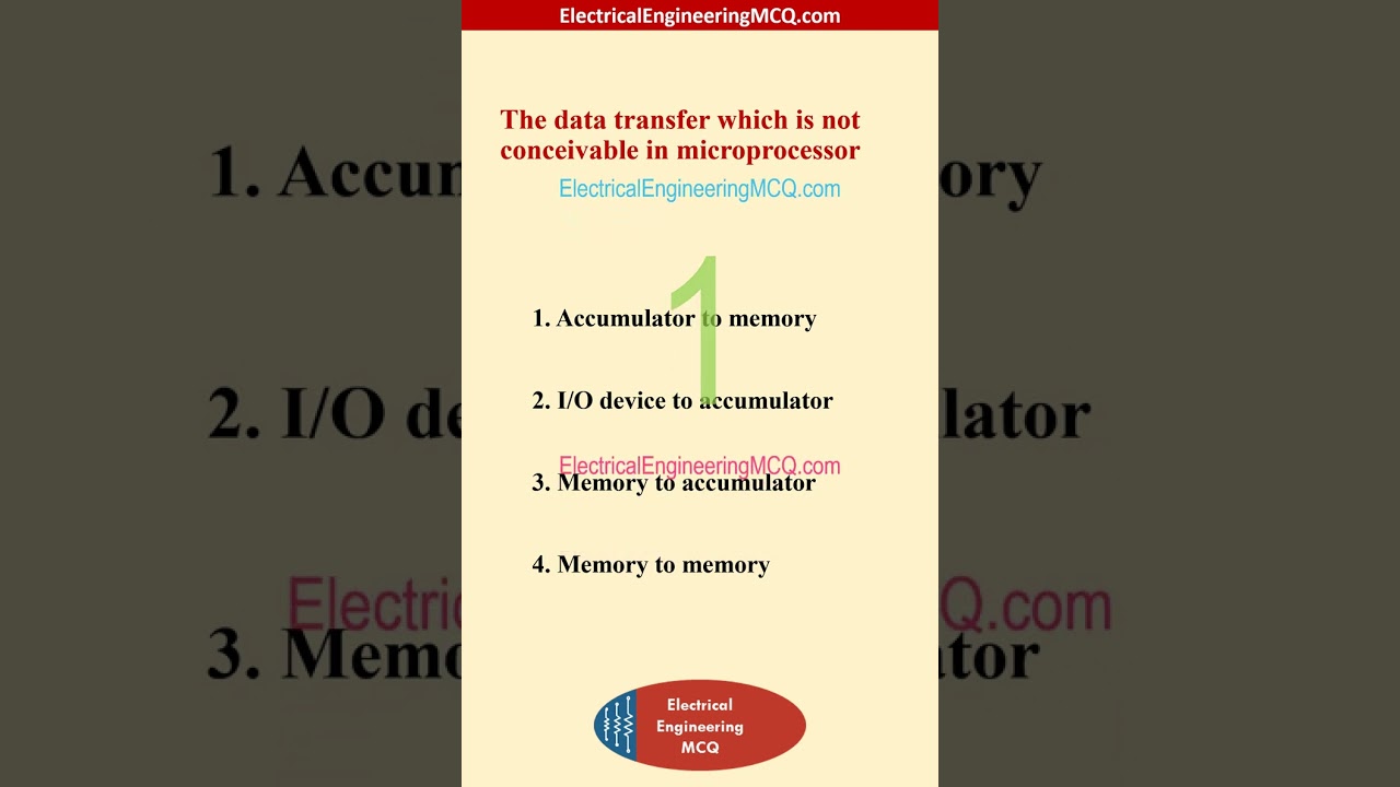The data transfer which is not conceivable in microprocessor - Electrical Engineering MCQ