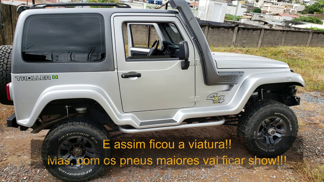 Instalação kit amortecedores offshox - Lift 2''  - Troller T4