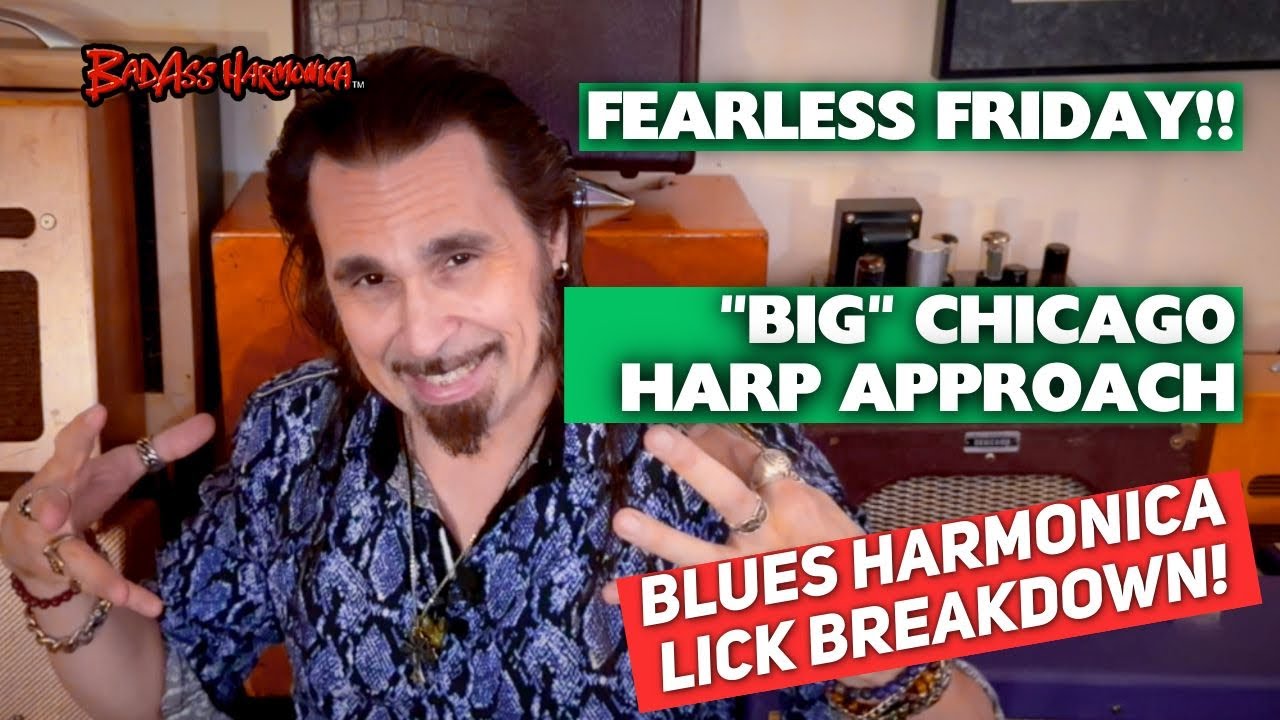 Blues Harmonica Lick - C Harp 2nd Position Harmonica!! - BadAss Blues Harp Lick on Fearless Friday !