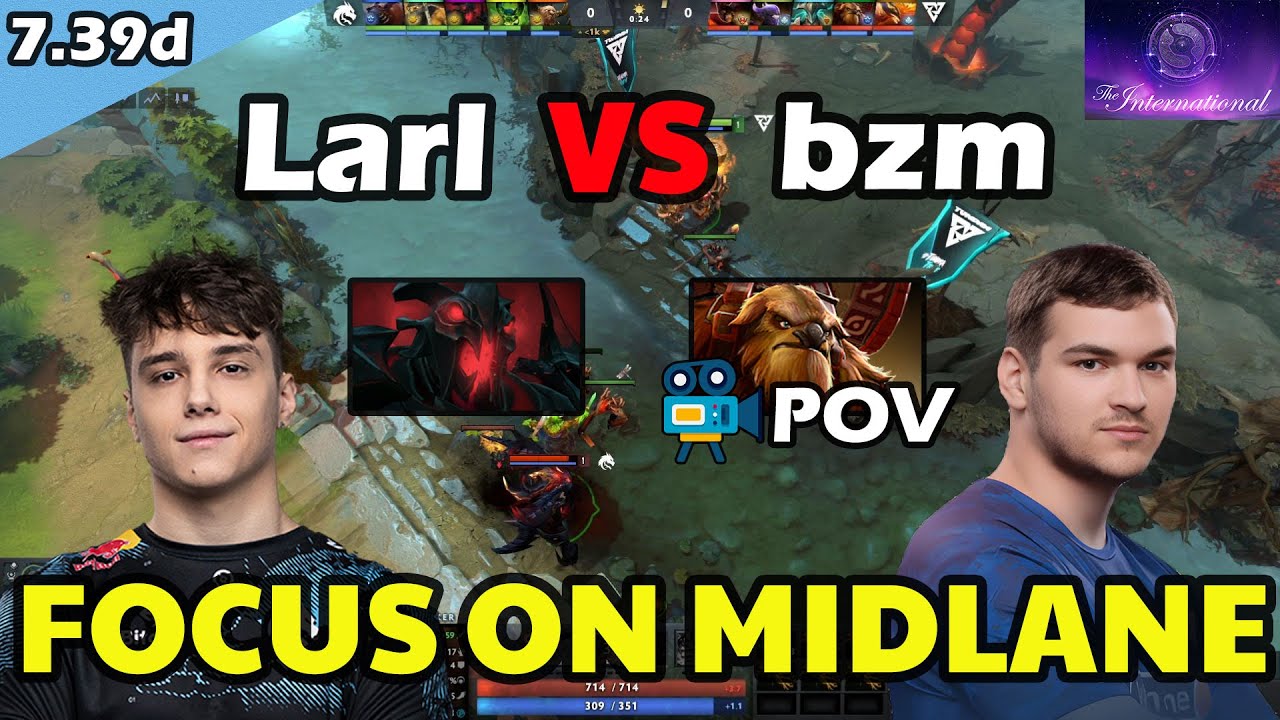 bzm Earthshaker VS Larl Shadow Fiend | Focus on Midlane | 7.39d
