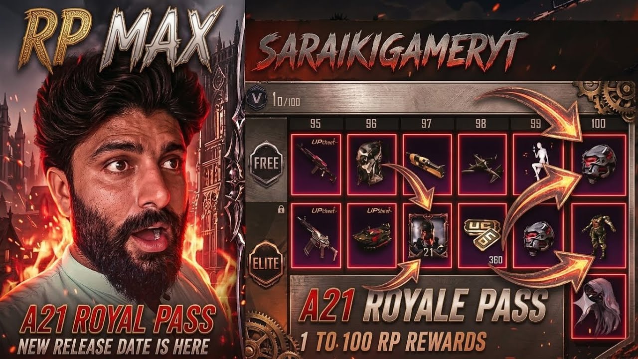 MAX NEW A21 ROYAL PASS | NEW RP MAXED PUBG MOBILE