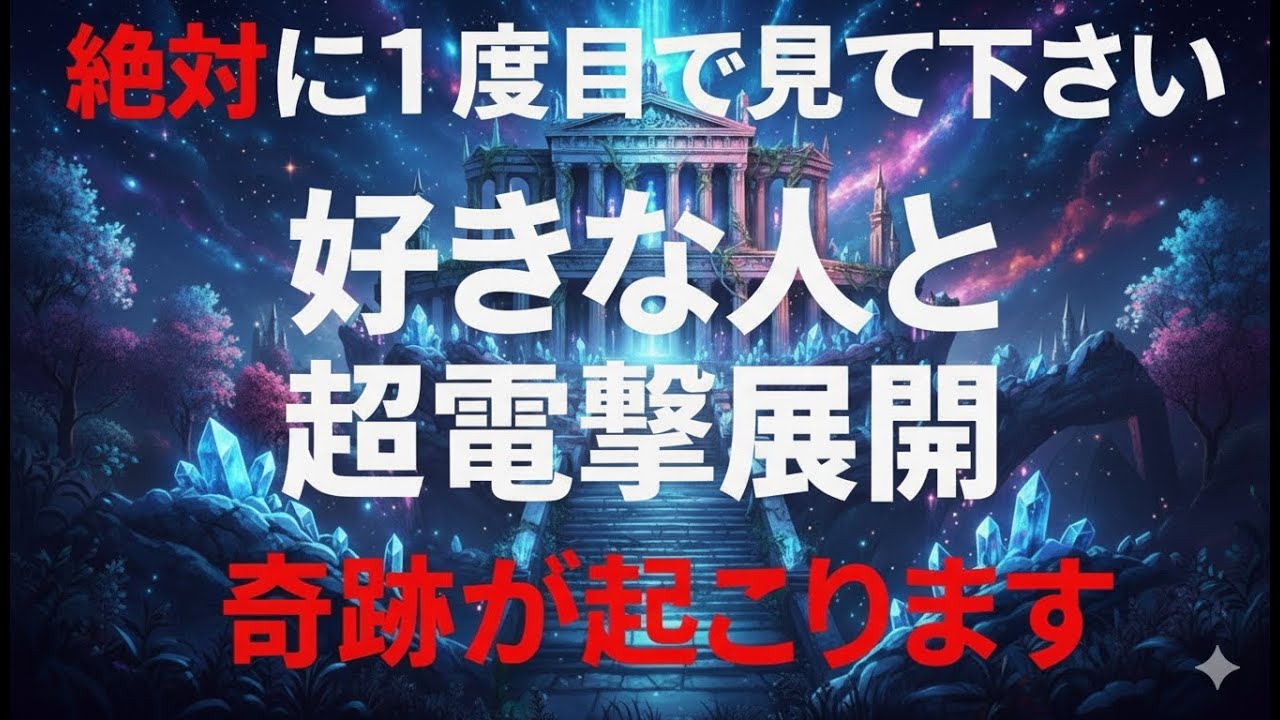 ※1分以内に再生出来れば最大効果が出ます！見るだけで好きな人と嬉しいを超える奇跡が起こる🌈【聴くだけで告白される】強力な暗示と波動が仕込まれた音楽｜復縁・片想い・引き寄せ