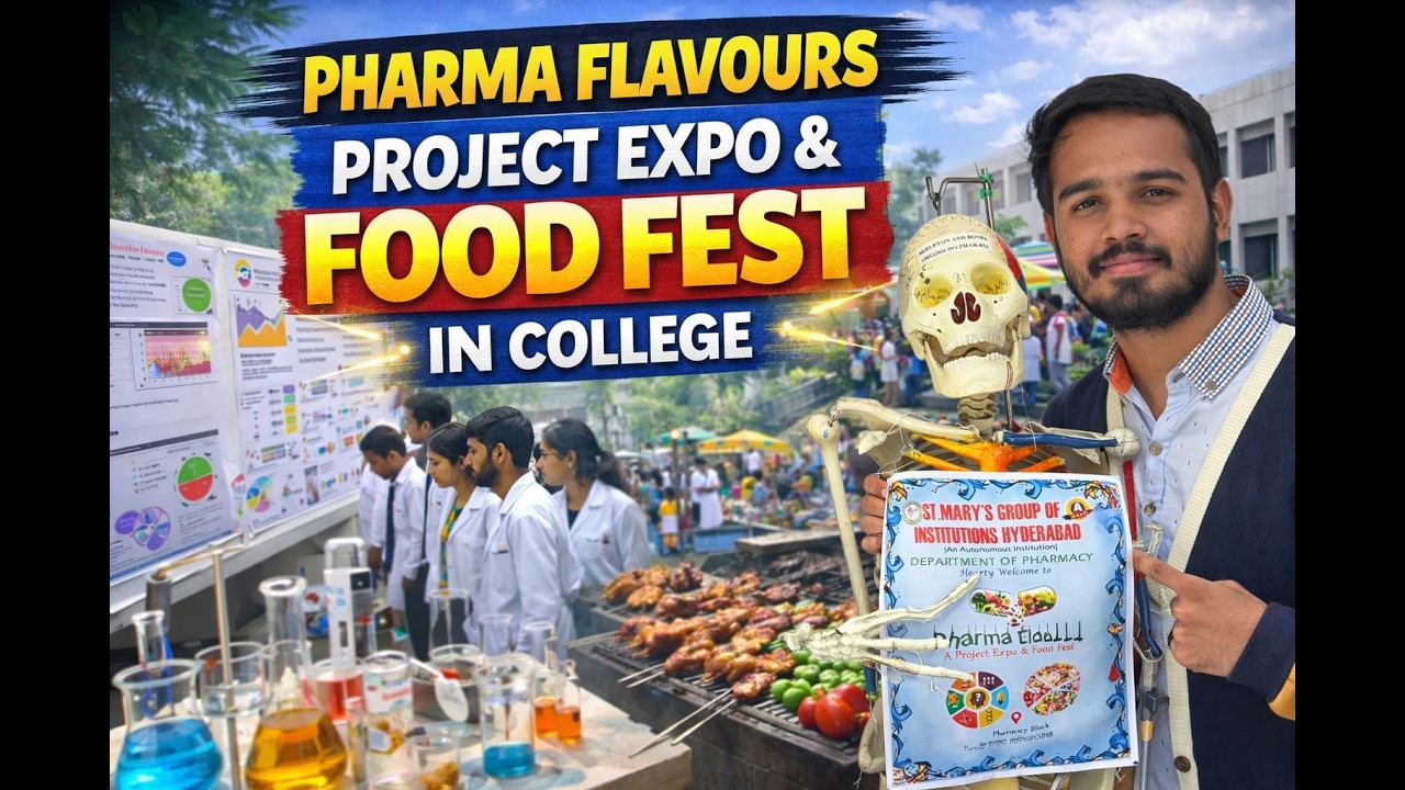 pharma flavours project expo and food fest in St Mary college | 🍕🍩