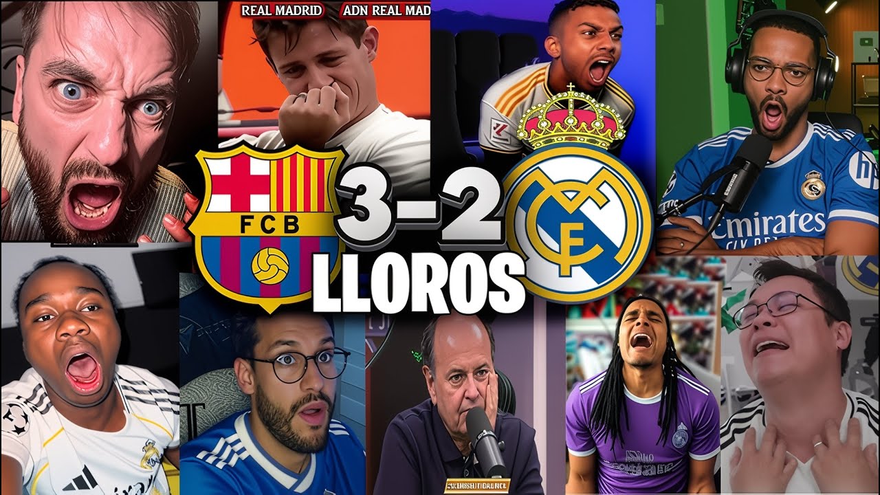 MEJORES REACCIONES Y LLOROS MADRIDISTAS TRAS EL BARCELONA 3-2 REAL MADRID | FINAL SUPERCOPA