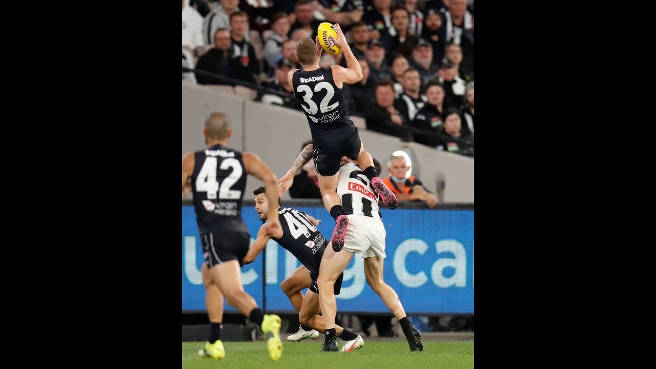 The Jack Newnes mark that never was - AFL Round 2 2021 - Carlton Blues vs Collingwood Magpies