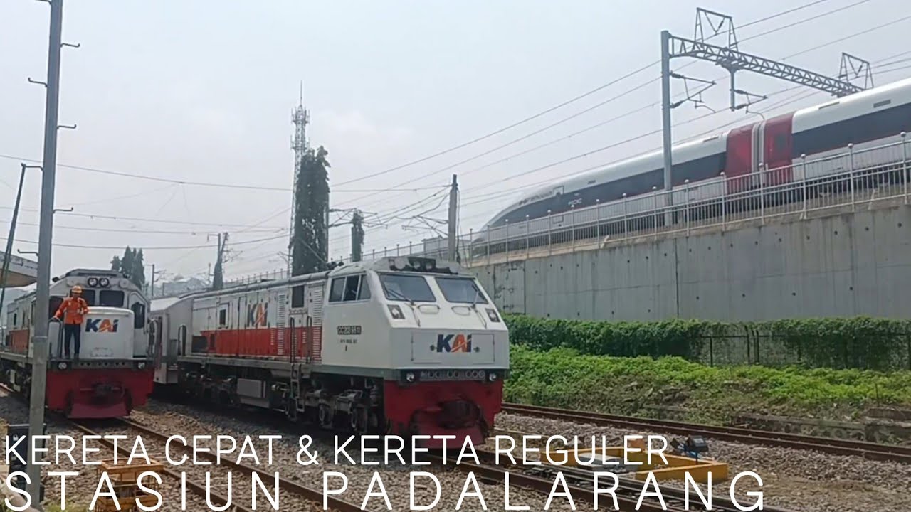 HUNTING KERETA REGULER DAN KERETA CEPAT KELUAR MASUK DI STASIUN PADALARANG