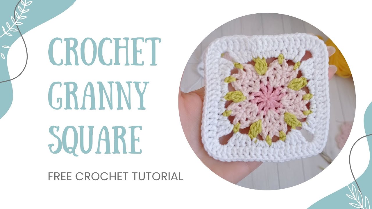 ✅ Tutorial - Cherry Blossom granny square crochet pattern #crochet #grannysquare