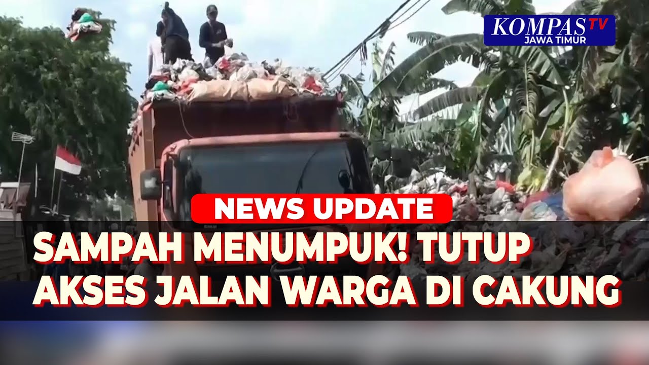 Potret Sampah Tutup Jalan Warga di Cakung Jakarta Timur