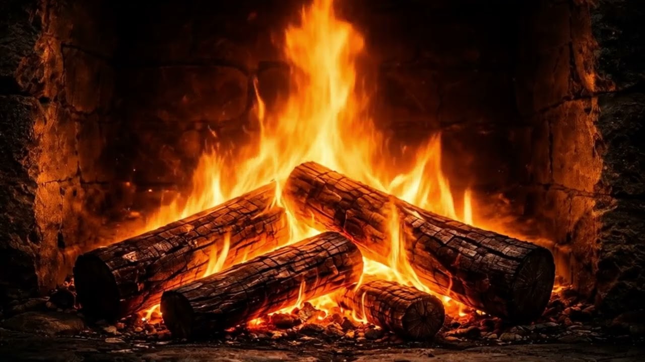 Cozy Fireplace 🔥 Realistic Crackling Fire | 6 Hours Relaxing Ambience
