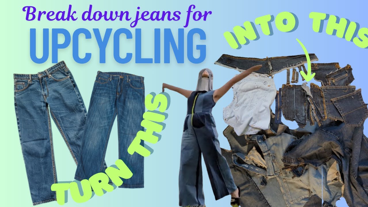 Take Apart JEANS for MAXIMUM Fabric | Step-by-step break down jeans with me! | Easy and Quick