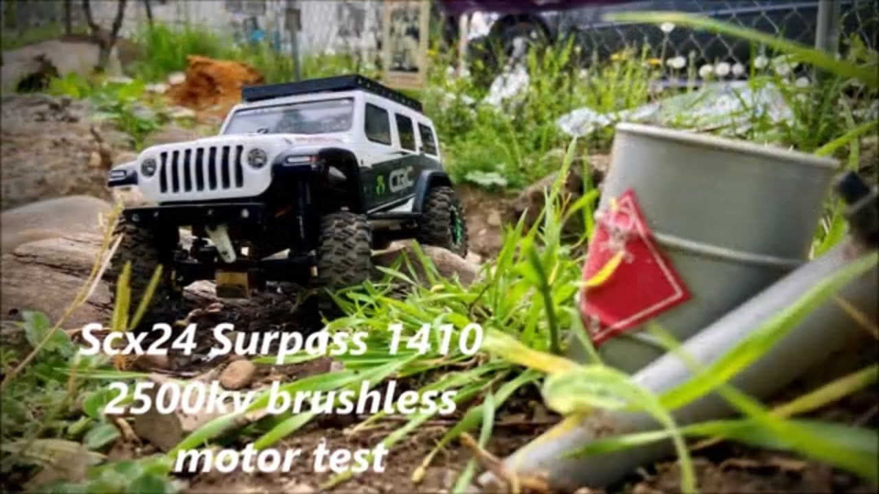 Scx24 Surpass 1410 2500kv motor test run!