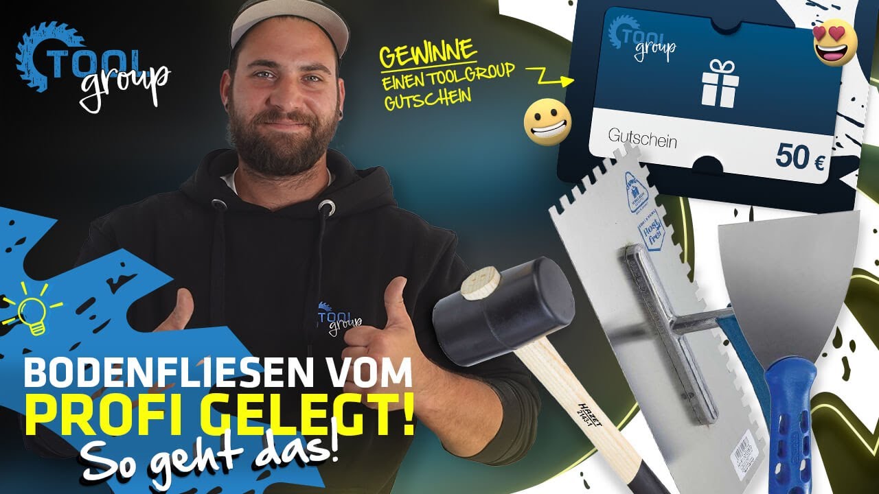 Wie verlegt man BODENFLIESEN? Die besten Tipps f&uuml;r Anf&auml;nger || ToolGroup