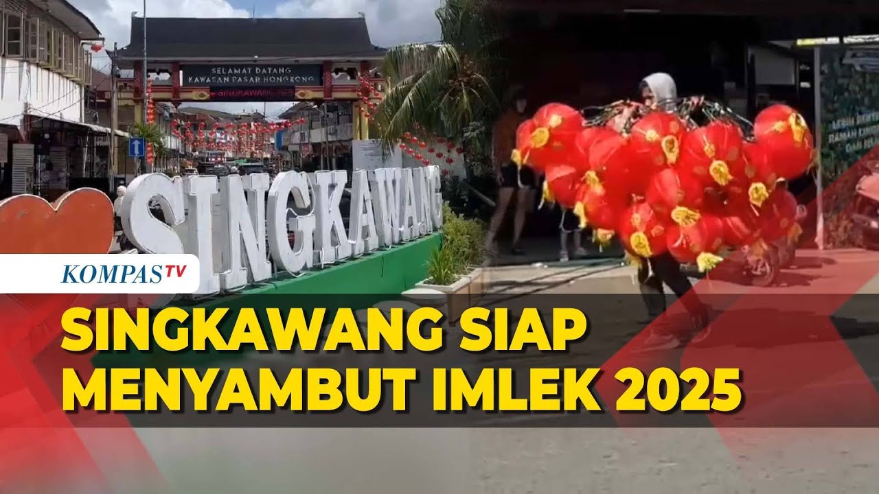 Sambut Imlek 2025, Singkawang Mulai Berhias Pasang Lampion