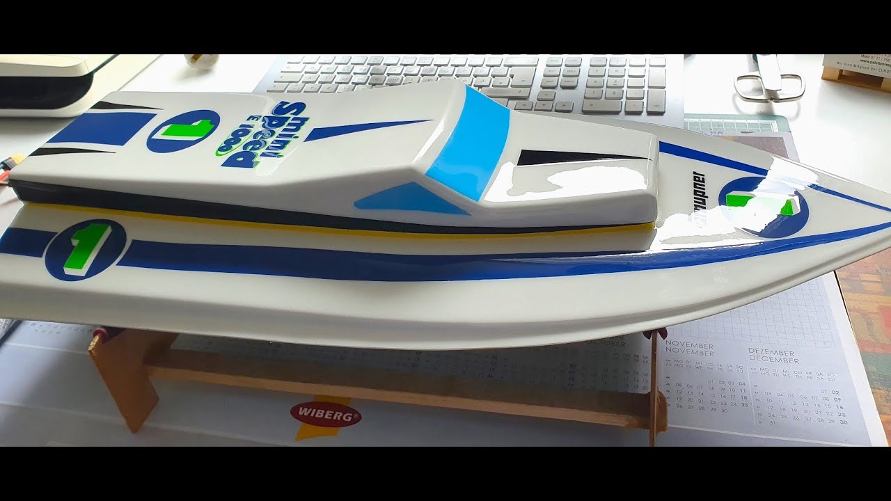 Graupner miniSpeed E1000 - maiden and trim ride after totaly restore