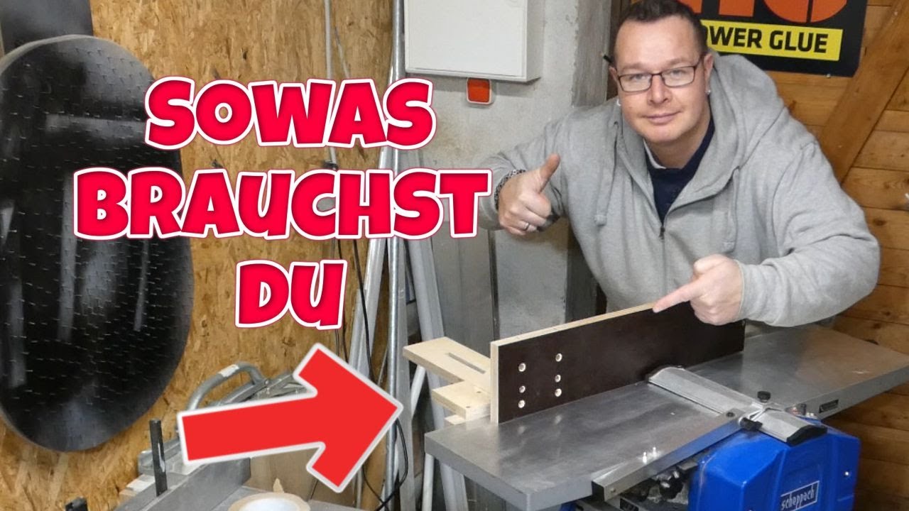 Abricht und Dickelhobel Anschlag  f&uuml;r Scheppach Einhell und andere modifizieren zum verschieben