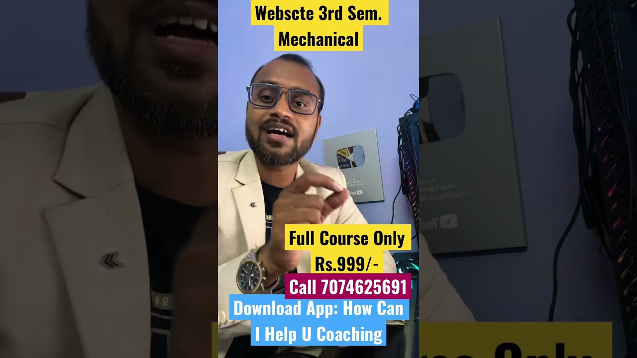 webscte 3rd Sem. Mechanical Engineering- Only 999/- How Can I Help U Coaching