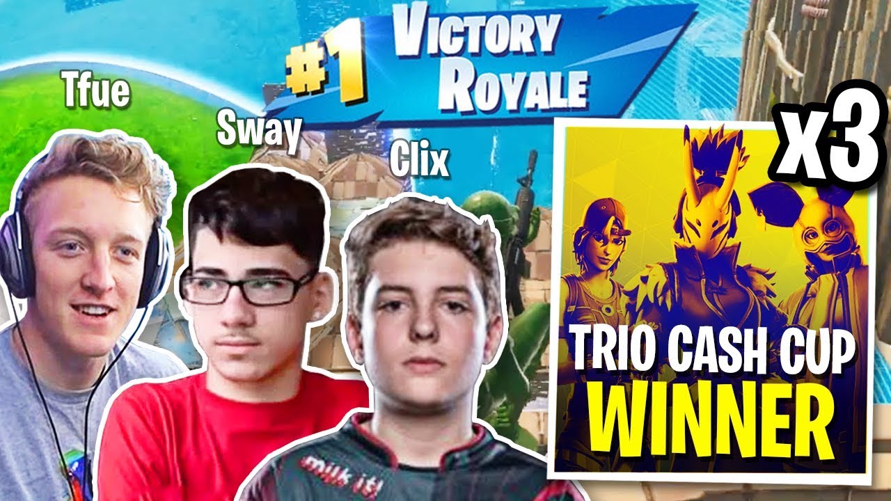 Everyone in DISBELIEF Tfue, FaZe Sway & Clix DESTROY Pros in Trios Cash Cup Finals!