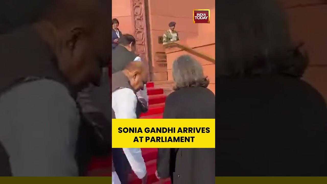 Veteran Congress Leader Sonia Gandhi Arrives At Parliament | Budget Session