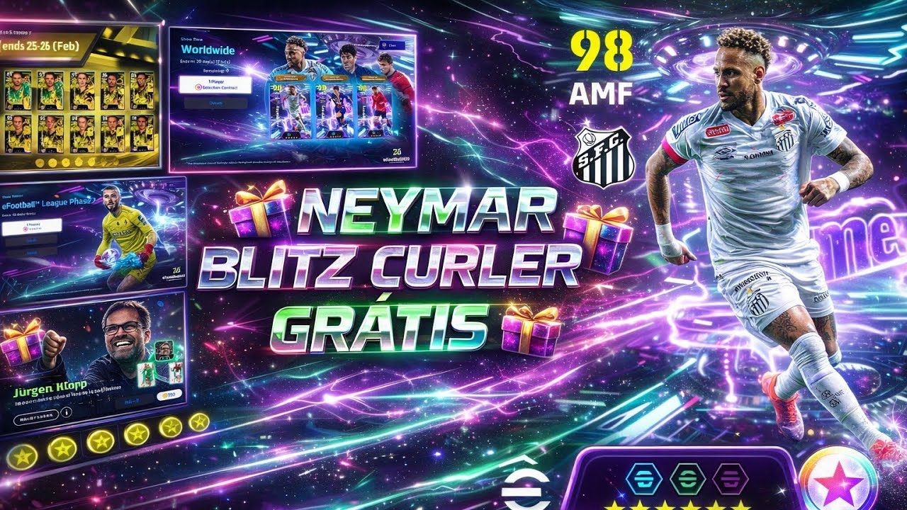 🤤 NEYMAR BLITZ CURLER GRÁTIS 🎁 ATUALIZAÇÃO SEMANAL 🚨 INCRÍVEL NO EFOOTBALL 2026 NOVO PACK 🤩