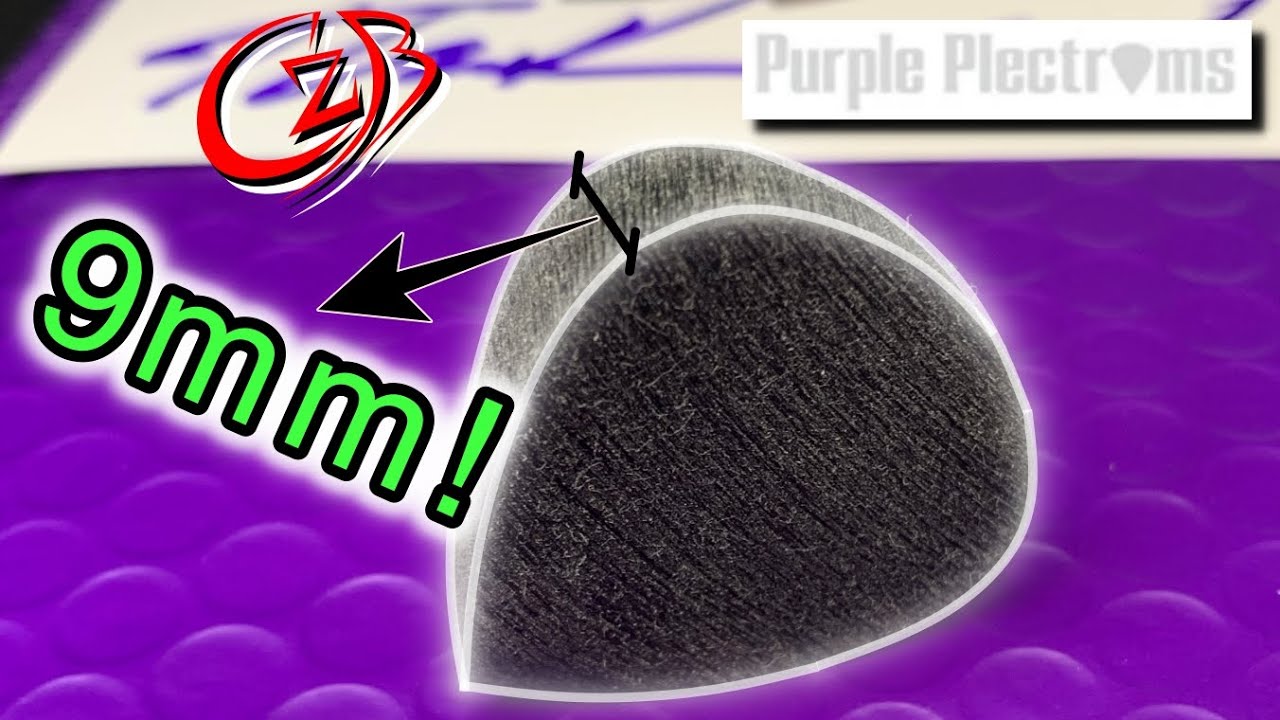 Trying a 9mm, $25 Guitar Pick - PURPLE PLECTRUM Demo and Review (non-paid)