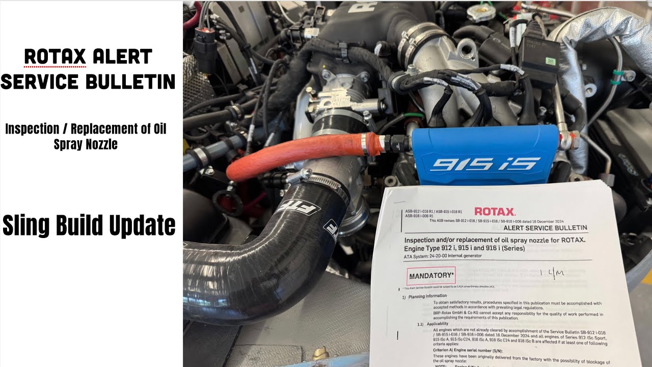 Rotax Service Bulletin - Inspection and/or Replacement of Oil Spray Nozzle