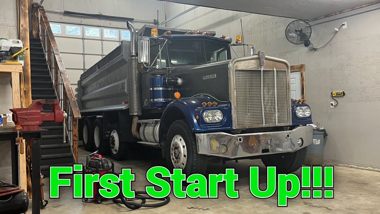 First start up and first test drive of the 1977 Kenworth W900 Dump Truck!