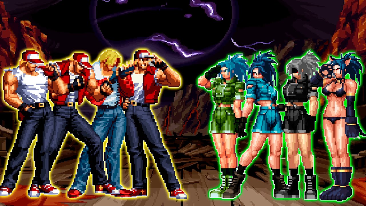 [KOF Mugen] Terry Bogard Team vs Leona Heidern Team