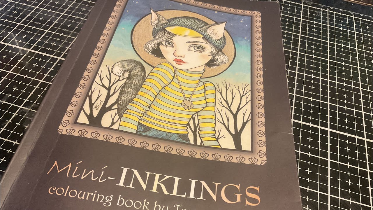 Flip Through of Completed Mini Inklings Colouring Book #colouring #coloring 