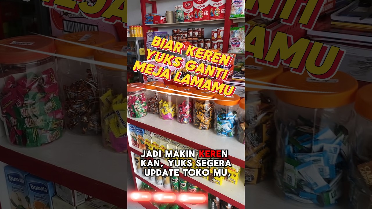 upgrade meja kasir ala alfa indo #shorts #viral #mejakasir #tokokelontong #nyenengke #upgrade #src
