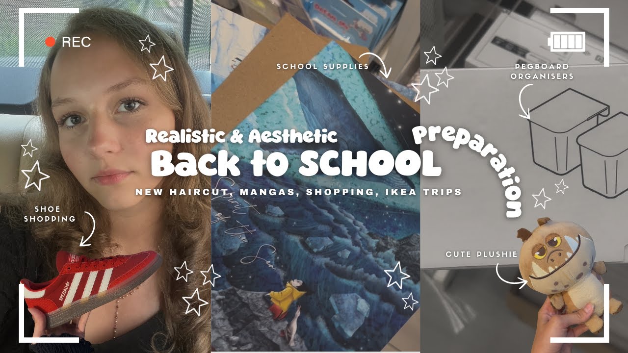 *REALISTIC* Back to SCHOOL Preparation ‧₊˚🖇️✩ ₊˚📖 | new haircut, mangas, shopping, ikea trips |