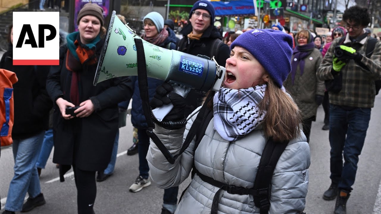 Greta Thunberg joins hundreds in Sweden demanding action on climate crisis