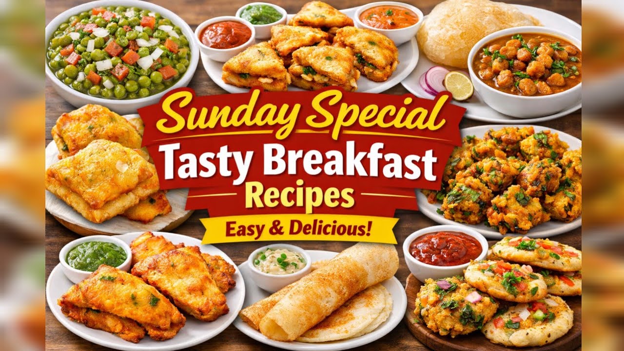 Sunday Special Breakfast Recipes LIVE 🍽️😋 | Tasty & Delicious Nashta Ideas 🥪🥔 | Easy Veg Breakfast 🌞