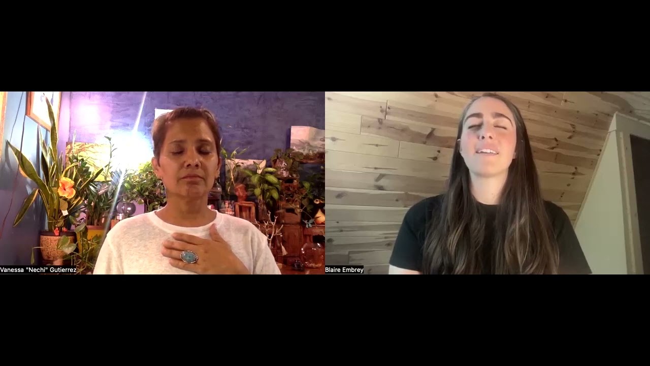 Centering with PYP Facilitator, Vanessa “Nechi” Gutierrez