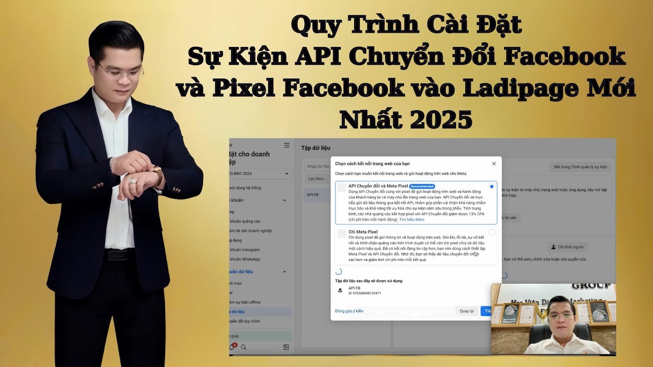 Quy Trình Cài Đặt Sự Kiện API Chuyển Đổi Facebook và Pixel Facebook vào Ladipage Mới Nhất 2025