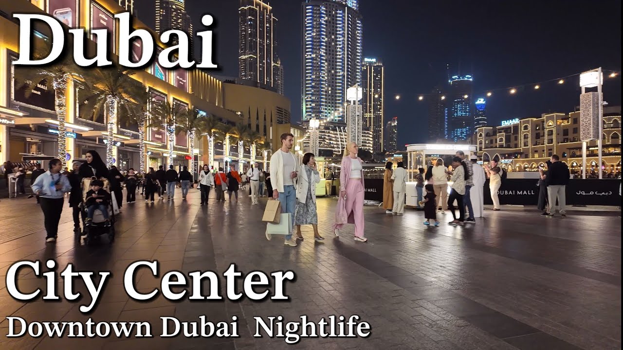Dubai 4K | Amazing Downtown Dubai Nightlife , city Center Walking Tour 2026 